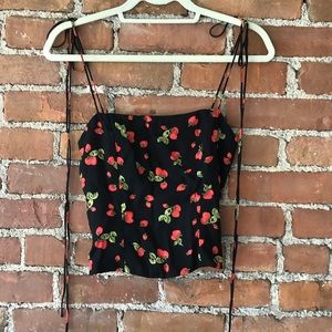 Reformation Lily Top in Strawberries